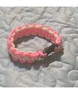 Paracord Rope Handmade 8 Inch Bracelet Pink - $8.00