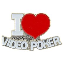 I Love Video Poker Pin 1&quot; - £14.08 GBP