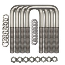 (4) Stainless Steel Sq.Are U-Bolt 1/2&quot; D X 2 1/16&quot; W X 4 3/4L&quot; Boat Trailer - $45.94