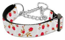 Roses Nylon Ribbon Martingale Collar - Large, Red by New Pet Products - £21.53 GBP