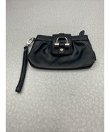 NY&amp;C Black Faux Leather Wristlet Purse Handbag Accessory Cocktail KG - $282.25 MXN
