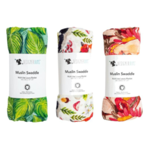 Designer Bums Organic Premium Muslin Swaddle Springtime 3 Pack - £147.17 GBP