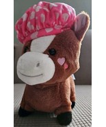 8&quot;HugMe Walgreens Exclusive Donkey Pink+White Heart Hat Plush Stuffed An... - $9.50