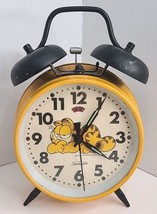 Vintage Garfield Big Fat Alarm 1978 Clock Sunbeam Orange Cat Works Tested  - £21.99 GBP