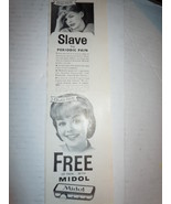 Vintage Free of Pain With Midol Print Magazine Advertisement 1966 - $5.45 CAD
