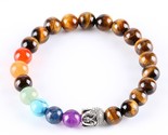 Und stone tiger eye beads buddha bracelets 7 chakra healing mala meditation prayer thumb155 crop