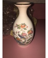 Antique Peacock Floral Flower Vase Wedgwood Bone China - Rare Vintage Sh... - $1,414.97 MXN