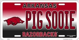 NCAA University of Arkansas PIG SOOIE Razorbacks Metal Car License Plate Sign - £5.46 GBP