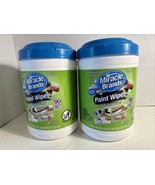 Lot of 2 Miracle Brands Paint Wipes - Textured Wet Wipes 180 Ct Total - 12" x 6" - $23.12