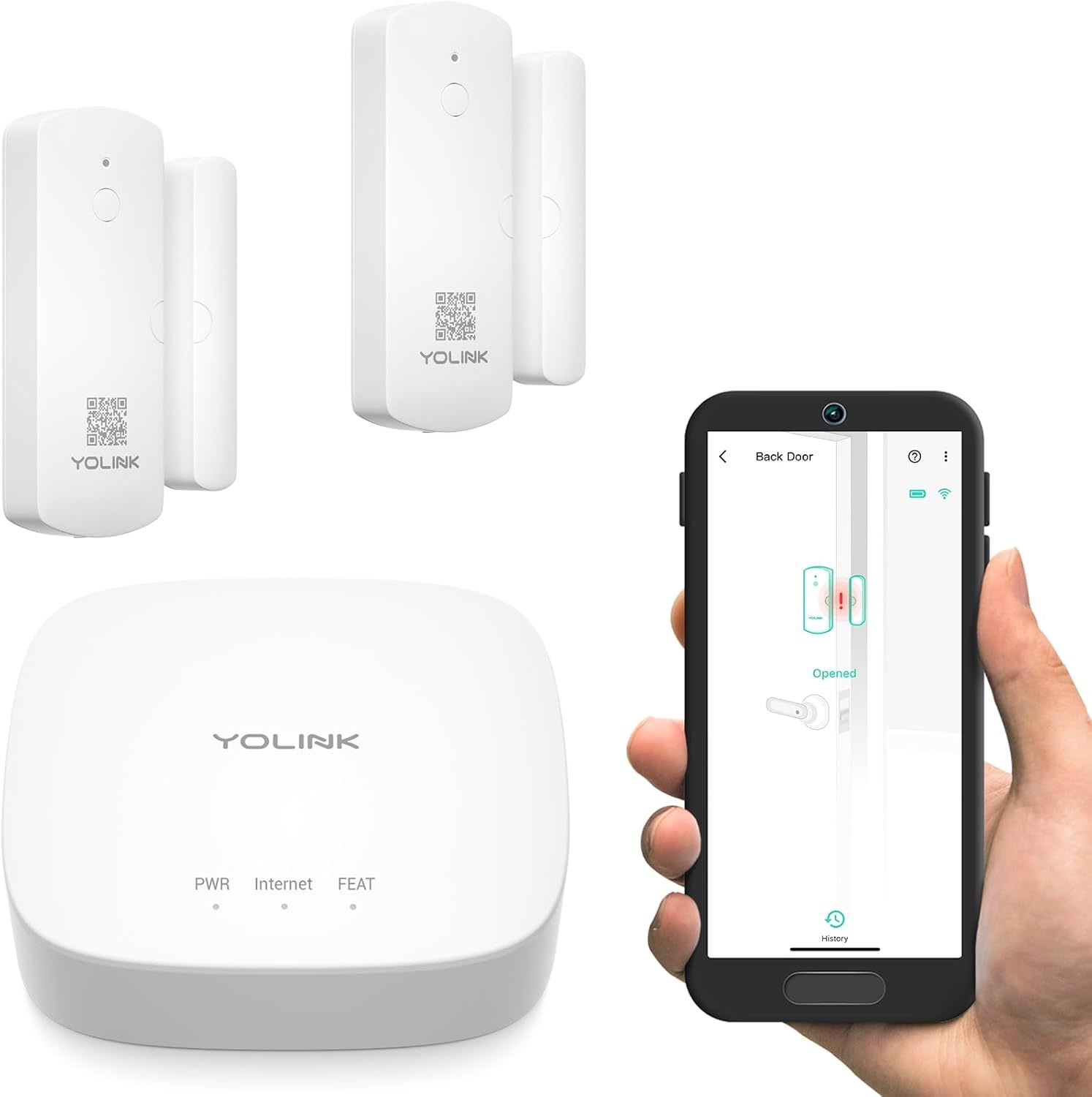 Two Door/Window Sensors, A Hub Starter Kit, Alexa And Ifttt Compatibilit... - $51.93
