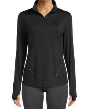 Avia™ ~ XS (0-2) ~ Black ~ 1/4 Zip ~ Pullover ~ Lightweight ~ Heather Top - £17.93 GBP