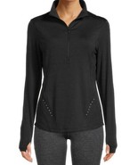 Avia™ ~ XS (0-2) ~ Black ~ 1/4 Zip ~ Pullover ~ Lightweight ~ Heather Top - $427.20 MXN