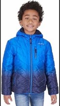 Eddie Bauer Kids Youth Deer Harbor Reversible Jacket Blue L-14/16 - $273.57 MXN