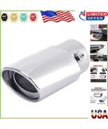 Adjustable Chrome-Plated 1.5&quot;-2.25&quot; Exhaust Tips - Easy Install Tailpipe... - $420.73 MXN