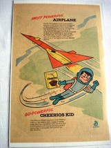 1968 Cheerios Ad Featuring Cheerios Kid &amp; XB-70A Valkyrie Bomber General... - $7.99