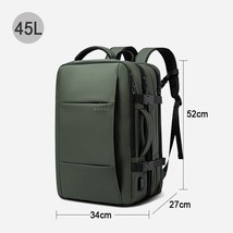 Men Travel Backpack 17.3inch Laptop Business Solid Expandable USB Rucksa... - £62.99 GBP