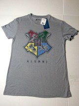 Harry Potter Alumni Gray Licensed Short Sleeve T-Shirt Top Womens Juniors Size S - £12.53 GBP