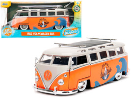 1962 Volkswagen Bus &quot;Santa Monica Surf Club&quot; Orange White with Graphics ... - $36.99