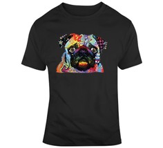 Retro Psychedelic Pug T Shirt - £20.93 GBP