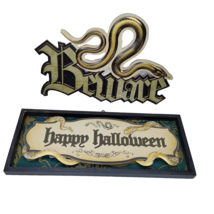 NWT LOT of 2 Halloween Snake Wall 3D Signs Beware Happy Halloween Ashland Decor - £23.73 GBP