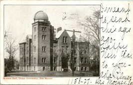 Vtg Postcard 1906 Science Hall - Drake University - Des Moines Iowa Undiv - £23.84 GBP