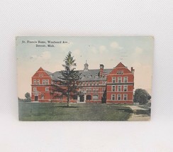 1914 Detroit MI St Francis Home Woodward Ave Postcard Posted - £7.62 GBP
