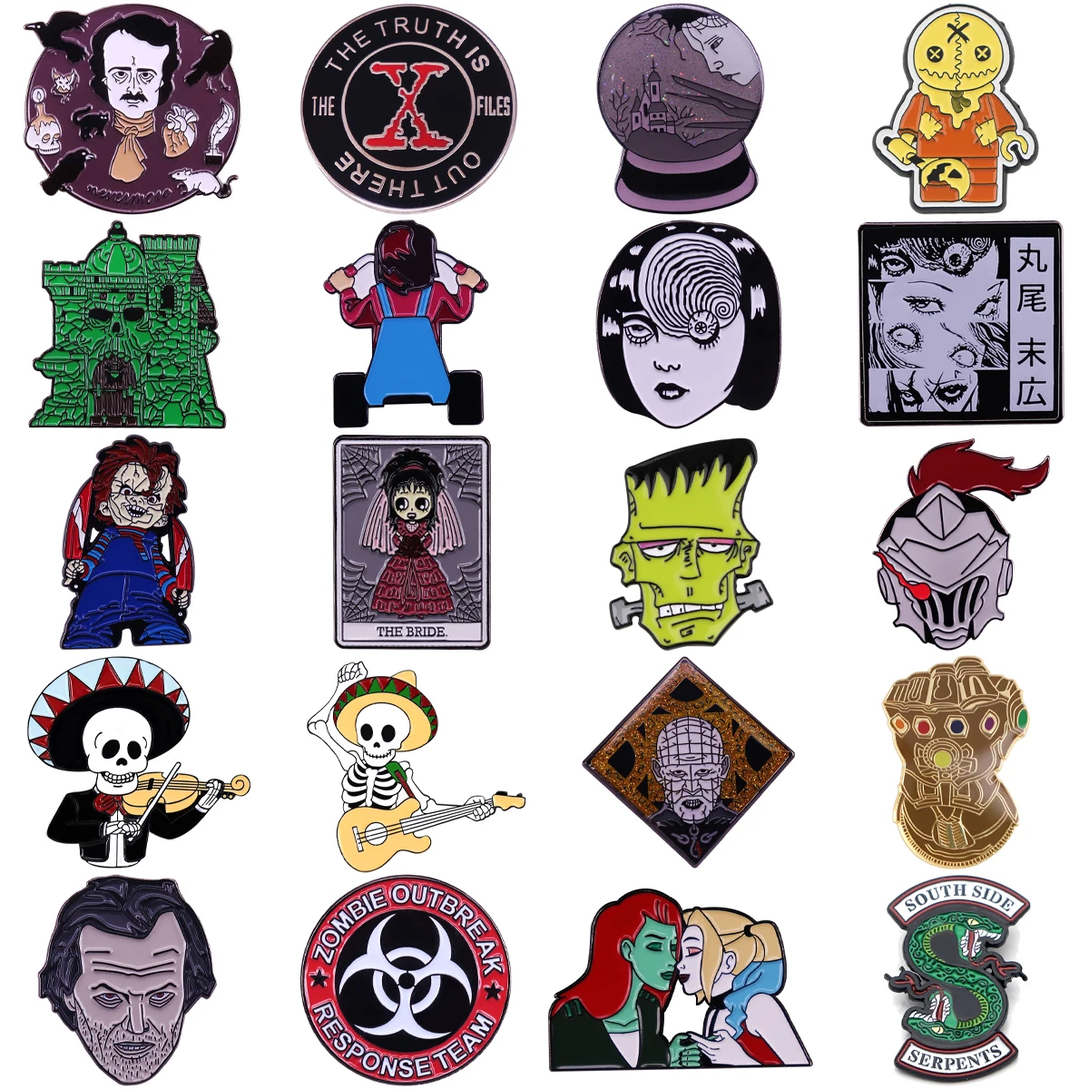 Halloween Pin Horror Lapel Pins Backpack Badge Men Women&#39;s Brooch Brooch... - £5.69 GBP+