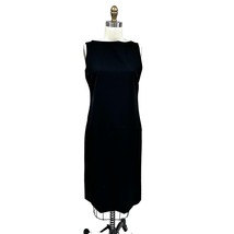 VTG Calvin Klein Bergdorf Goodman Black Sleeveless Silk/Wool Dress Sz 8 LBD - $176.42
