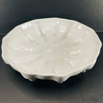 Frankoma Pottery Vintage Round Knobby Cactus 9.5” Wide White Bowl #203 C... - £11.67 GBP