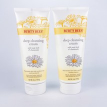 Burts Bees Soap Bark and Chamomile Deep Cleansing Cream 6oz Ea lot Of 2 - £21.93 GBP