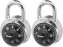 Master Lock 1500D Locker Lock Combination Padlock, 2 Pack, Black - $14.69