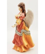 Vtg O&#39;Well Ornate 10&quot; Hand Painted Yellow Porcelain Angel Of Serenity Fi... - £19.77 GBP