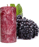 Black Raspberries Scented Pillar Candle Choose Colour/Size Hand Crafted - $265.60 MXN+