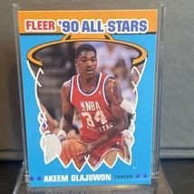 1990-91 Fleer All-Stars Houston Rockets Basketball Card #3 Hakeem Olajuwon - £1.61 GBP