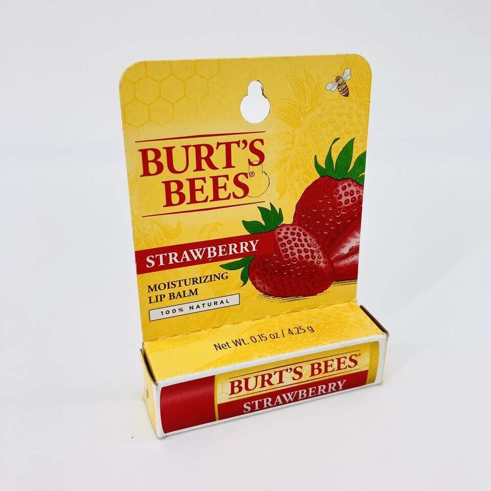 Burt&#39;s Bees Strawberry Moisturizing Lip Balm 0.15 oz 100% Natural - $2.37