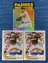 Lot 2021 Topps Chrome #86BC-24 &amp; Bowman #44 x2 Luis Patino San Diego Padres RC - £1.19 GBP