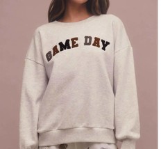 Z Supply oversized game day sweatshirt in LIGHT HEATHER GREY - size S - £45.44 GBP