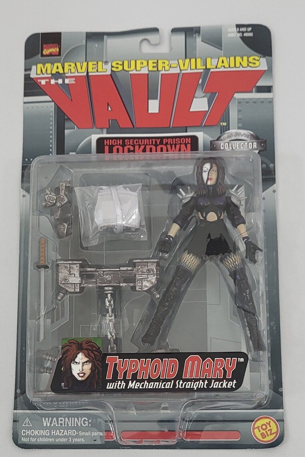 Marvel Super Villains The Vault Typhoid Mary with Mechanical Straight Jacket - $20.73