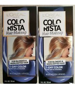 2 PACK Loreal Colorista Hair Makeup 1 Day Color Silver Blue 600 - £7.45 GBP