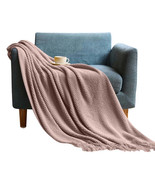 Anyhouz 130*230cm Pink Blanket Home Decorative Thickened Knitted Corn Gr... - $1,130.07 MXN