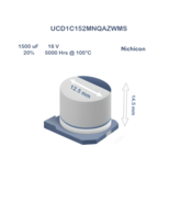 5Pcs UCD1C152M Nichicon Aluminum Electrolytic Capacitor SMD 1500uF 16V 1... - £3.75 GBP