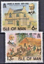 ZAYIX Great Britain Isle of Man 137-138 MNH Manx Pioneer James Ward 020722S59M - £1.19 GBP