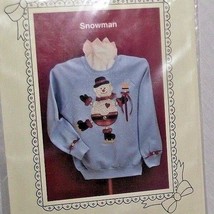 Doily Snowman Wear Ozark Craft DIY Sweatshirt Skating Sew Ugly Sweater Country - £7.70 GBP