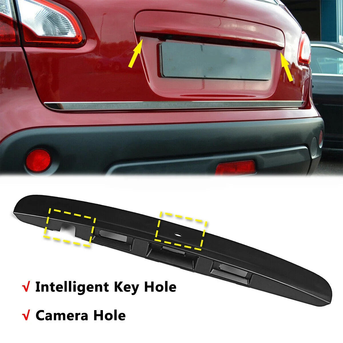 Rear Tailgate Boot Handle with Key Camera Trunk Door Cover for Qashqai J... - $164.60