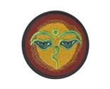 EYES OF BUDDHA IRON ON PATCH 3&quot; Yoga Aum Om Shiva Eye Embroidered Appliq... - $4.95