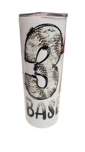 3 Up 3 Down Baseball Life Hand Crafted Customized Tumbler with Lid and Straw - £22.54 GBP