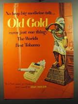 1950 Old Gold Cigarettes Ad - No heap big medicine talk - £14.54 GBP