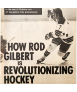 1973 Rod Gilbert Hockey NHL Player Sports World Magazine Page Cut Sports... - $476.67 MXN