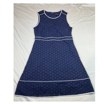 Duffield Lane Dress Womens Small Blue Sleeveless A-Line Grandmacore Cott... - £11.74 GBP