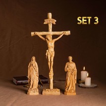 SET 3- Catholic Home Altar for family, Religious Catholic Statue - $219.90